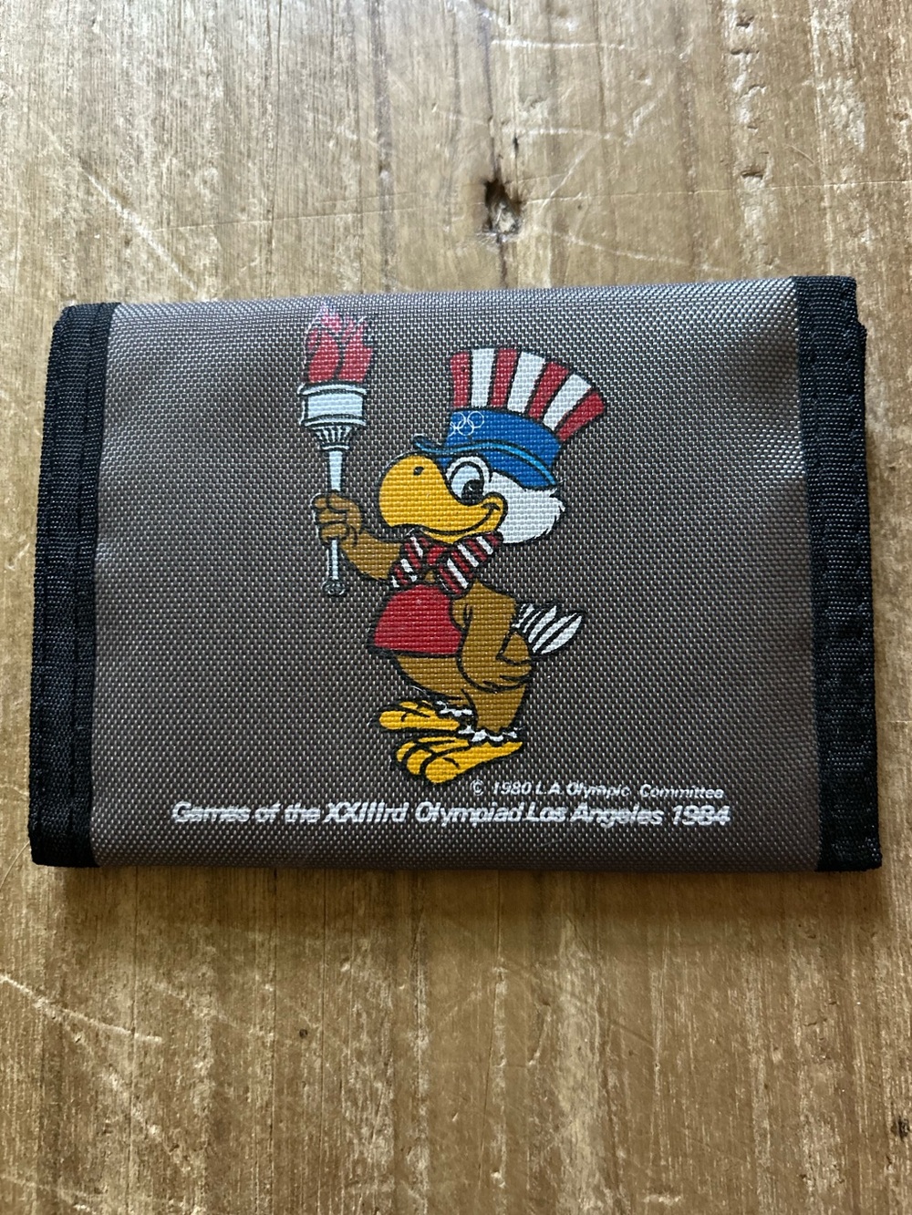Vintage 1984 Los Angeles Olympics Sam The Eagle Nylon Wallet Collectible